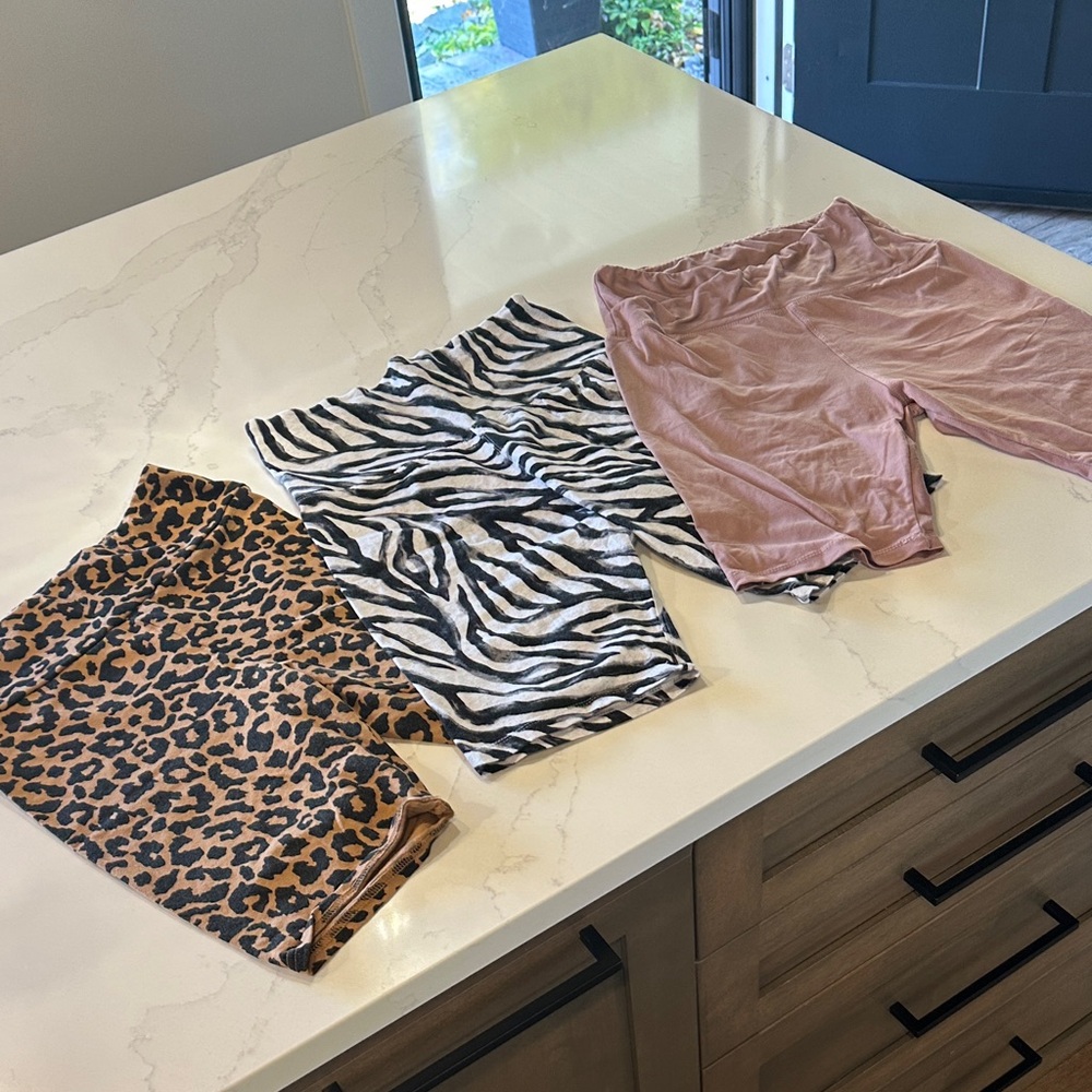 Animal Print and Pink Shorts Set